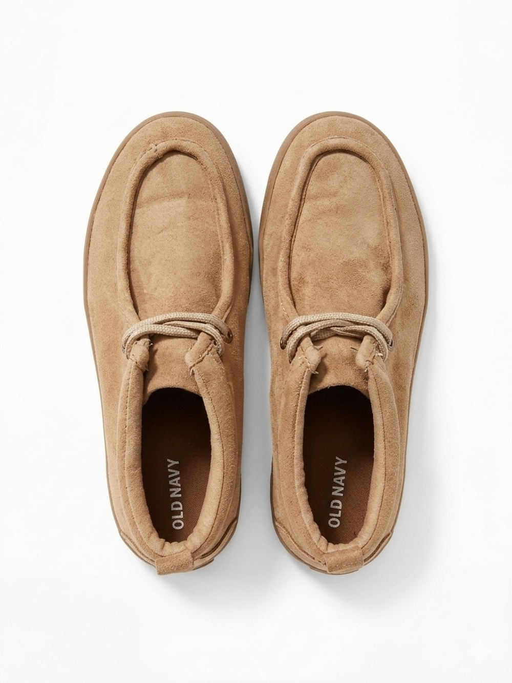 Old Navy Men’s Light Brown Suede Slip-On Loafers